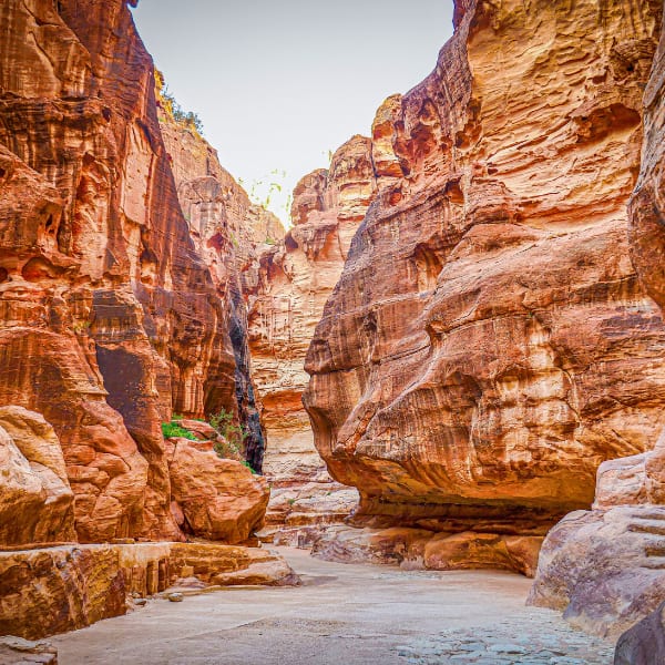 the Siq canyon