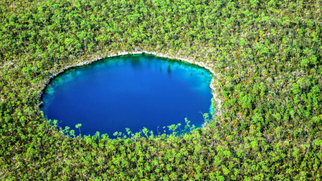 Captain Bill's Blue Hole located within the Blue Holes National Park on Andros Island
