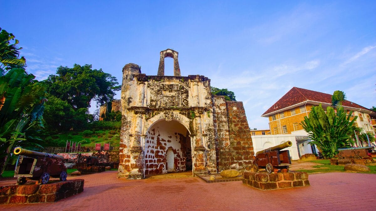 A famosa Fortress melaka. The remaining part of the ancient fortress of malacca