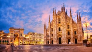 Milan Cathedral at sunrise