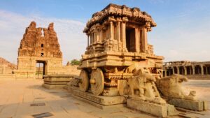 Stone chariot shrine in Hampi Vittala Temple