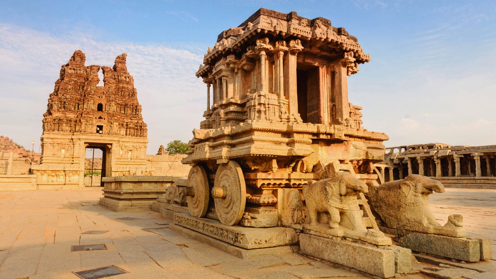 Stone chariot shrine in Hampi Vittala Temple