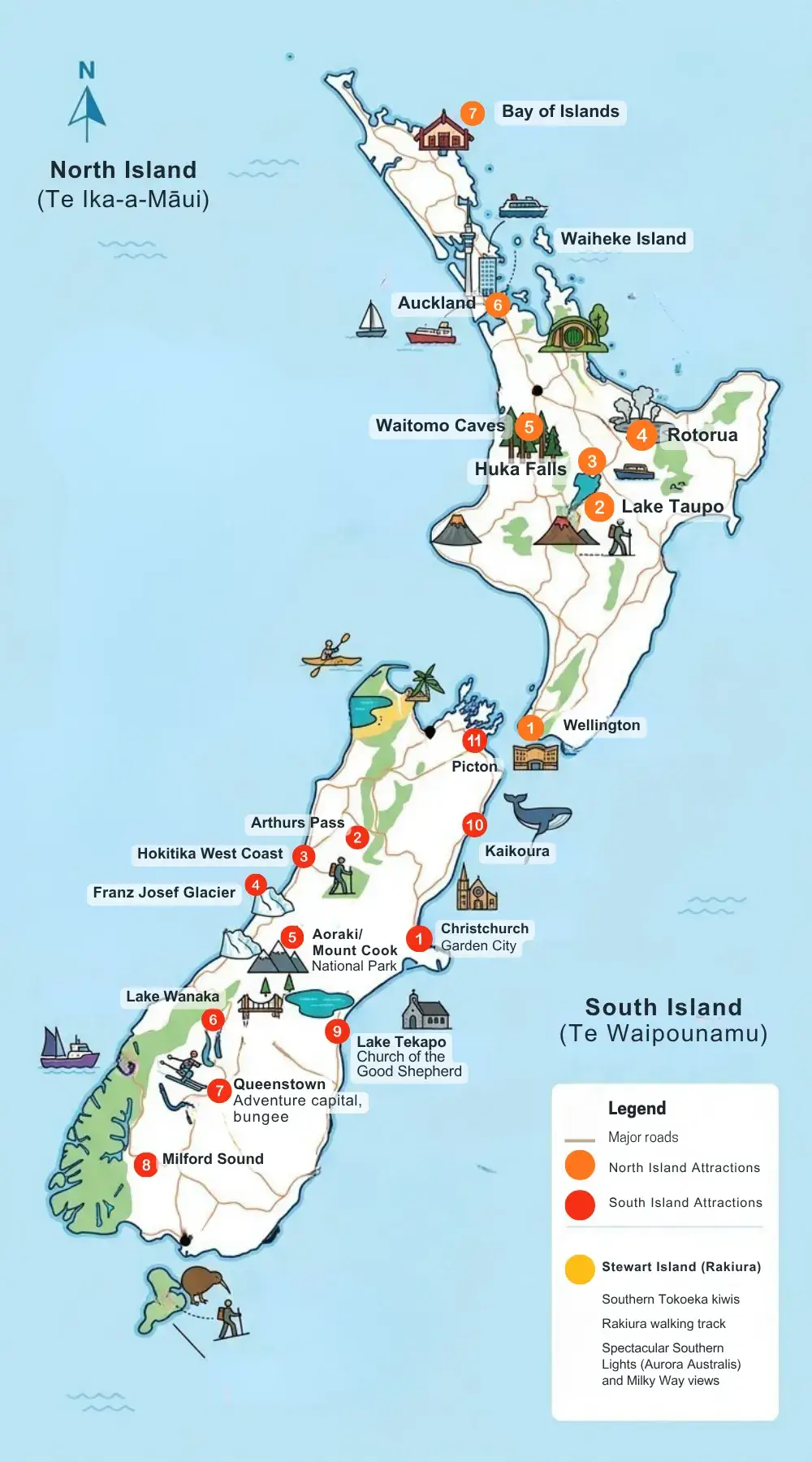 3 Week South North Island New Zealand Travel Itineraries