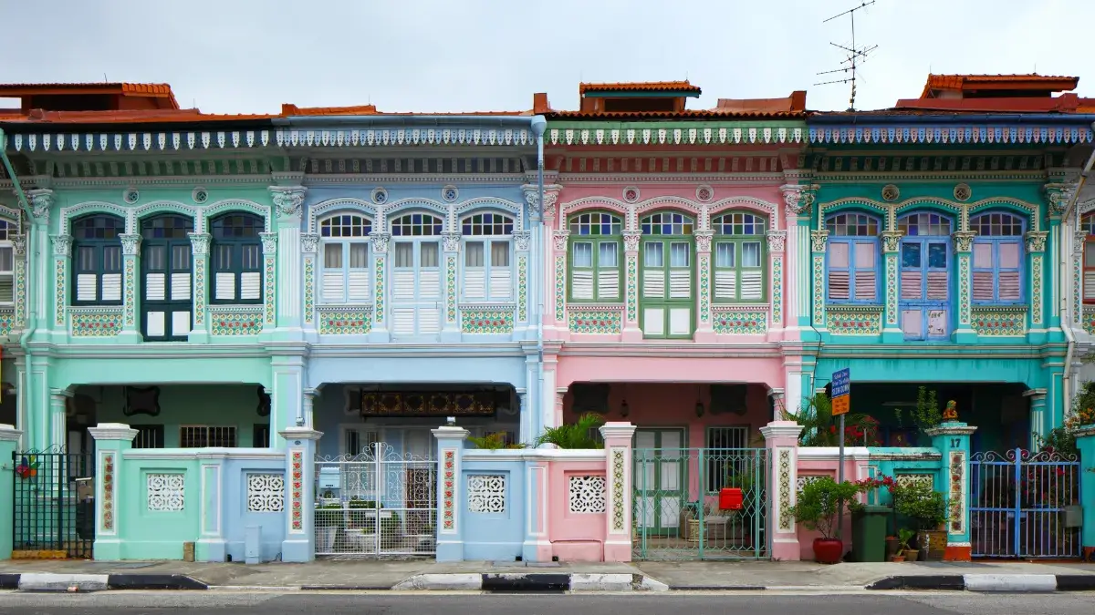 Chinatown heritage shophouse hotel with traditional architecture and modern amenities