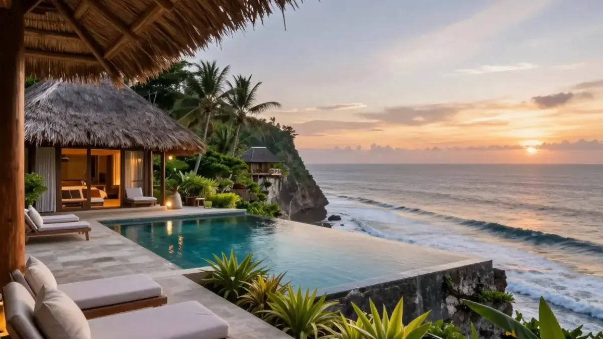 Cliff-top accommodation in Uluwatu with ocean views
