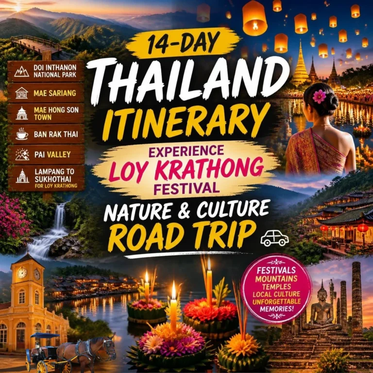Experience Loy Krathong Festival 14-Day Nature & Culture Self-Drive Loop