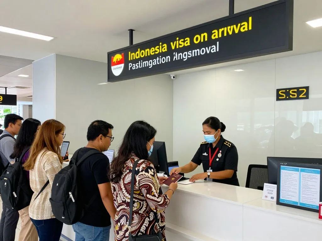 Indonesia immigration visa on arrival counter