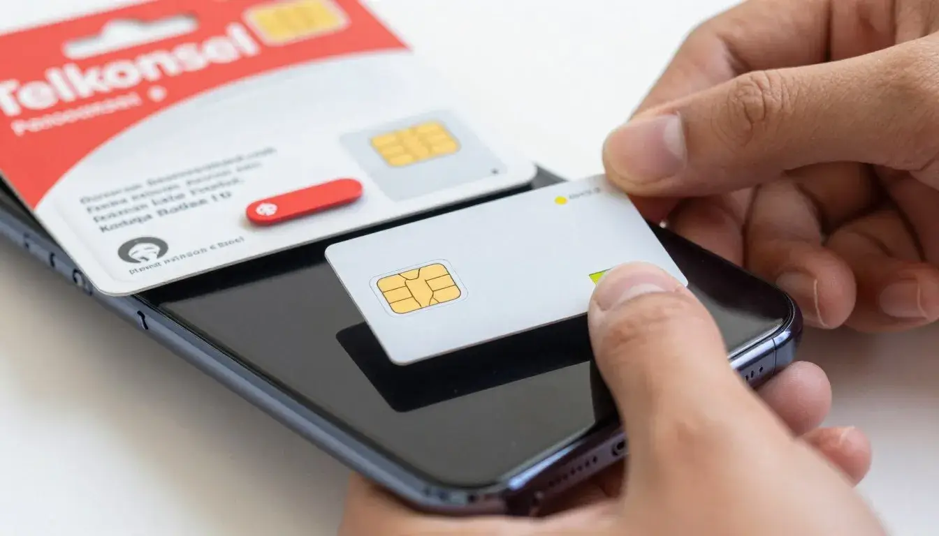 Indonesian SIM card and smartphone setup