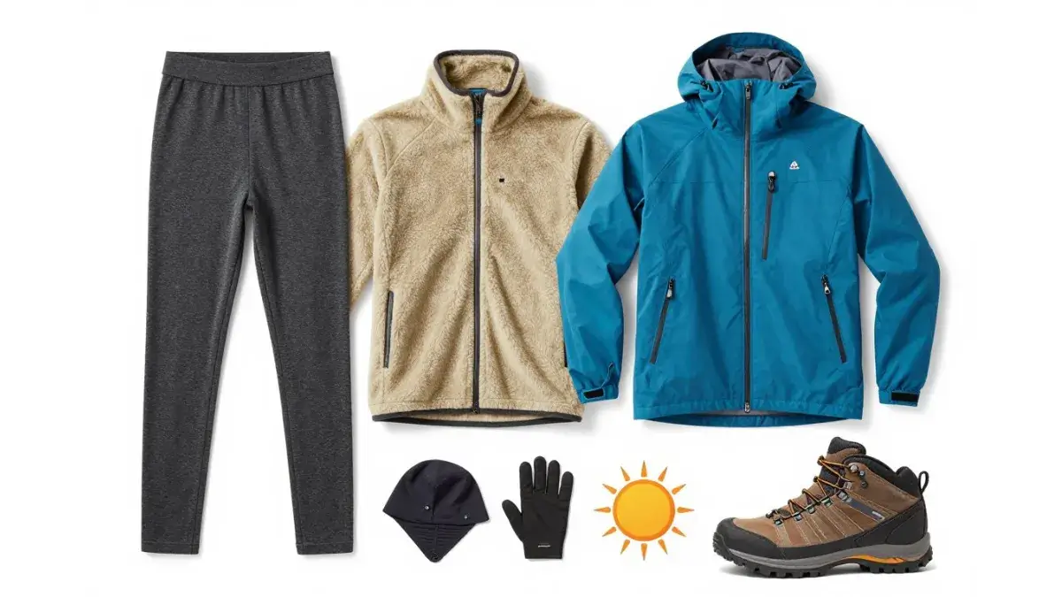 Layered clothing and weather gear for New Zealand