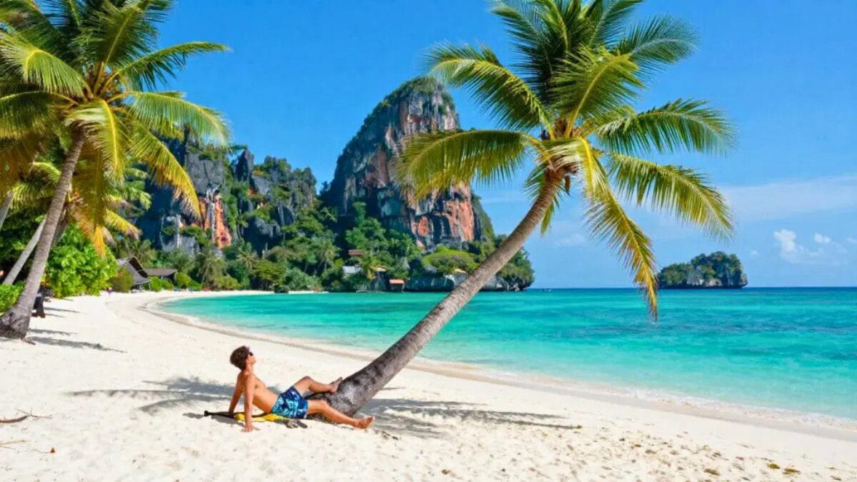 Pristine beach in Langkawi with turquoise water, Malaysia