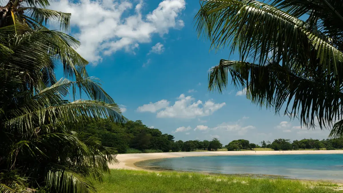 St. John's Island beach with clear waters and peaceful atmosphere near Singapore