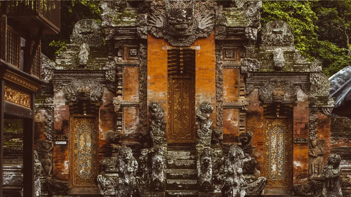 Statue in the Sacred Monkey Forest, Ubud, Bali