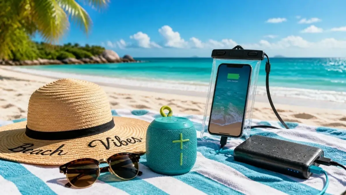 electronics for beach vacation packing list