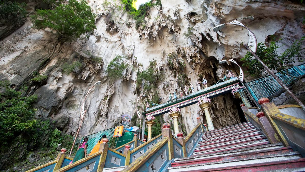 Entering the temple Batu Caves, Kuala Lumpur, Malaysia