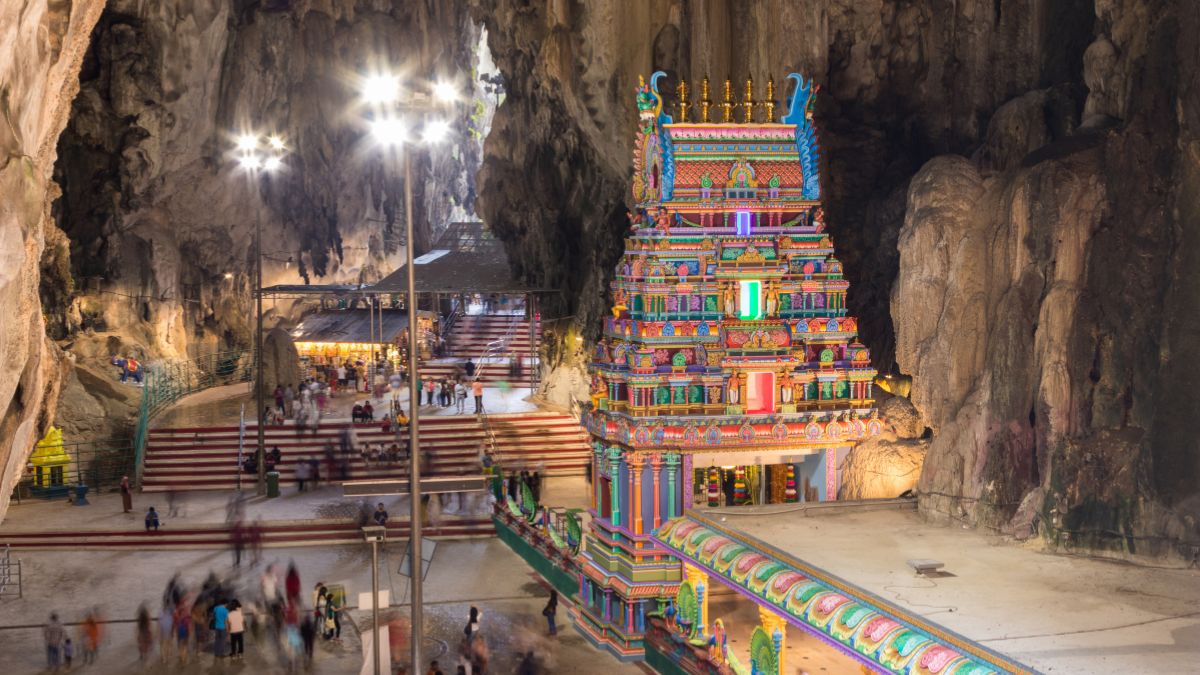 Inside Hindu Temple at Batu Caves
