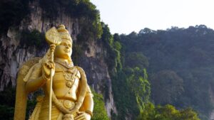 The Arulmigu Murugan Statue in Batu Caves without the crowds