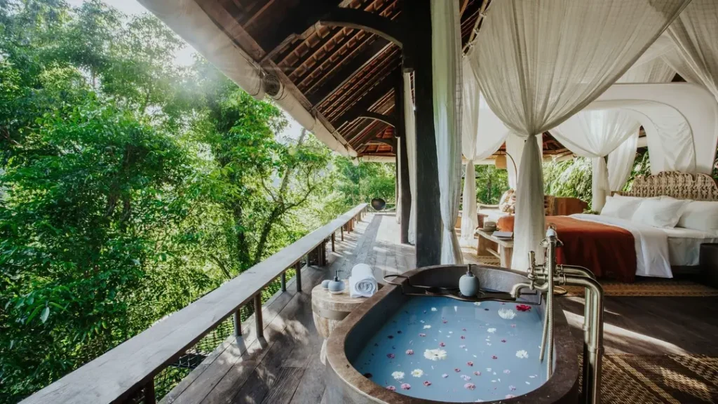 Above the Waterfall Pool Bale Tub