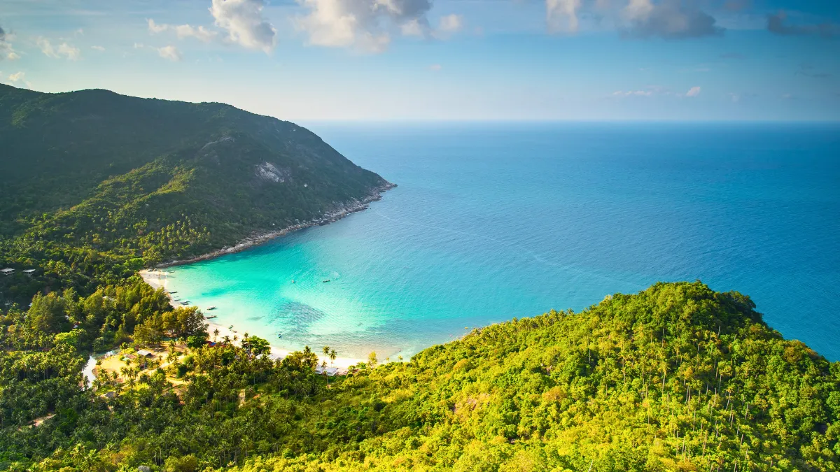 Beautiful Bottle Beach on Phangan Island Thailand