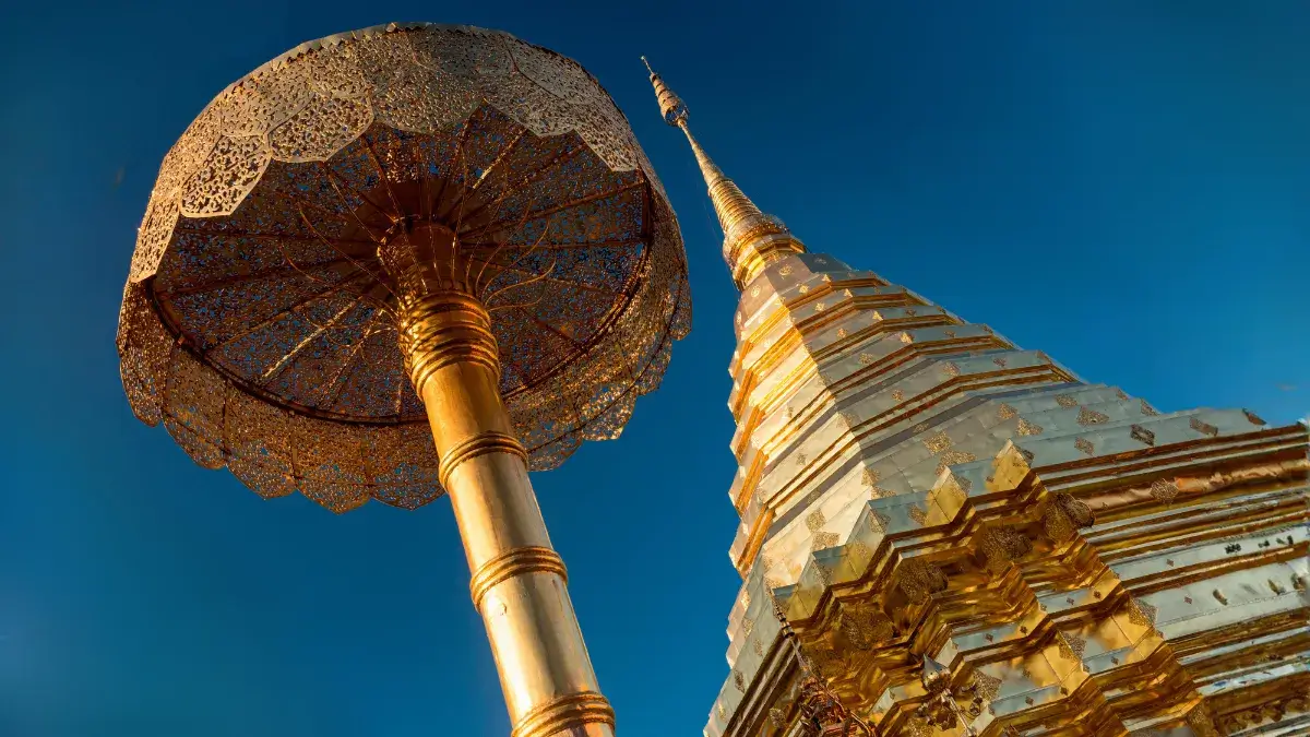Detail of Wat Phra That Doi Suthep Chiang Mai, Thailand