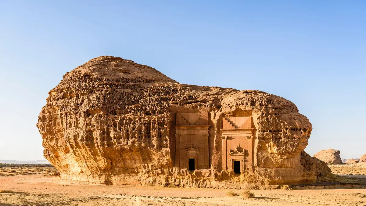 Hegra Nabataean Carved Rock Cave Tombs, Saudi Arabia