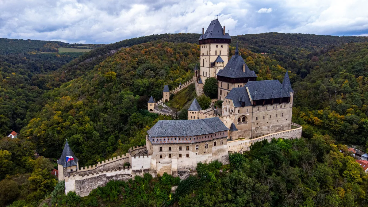 Historic Karlštejn Castle in Czechia