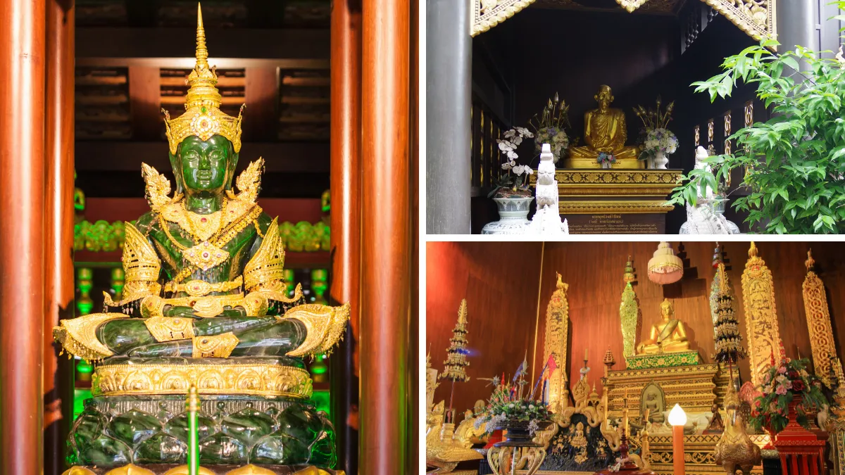 Interior of Wat Phra Kaew with a Jade Buddha