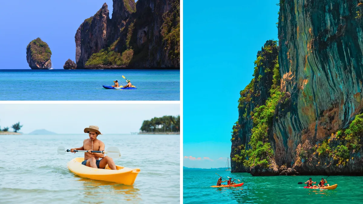 Kayaking Through Limestone Karsts Krabi Thailand