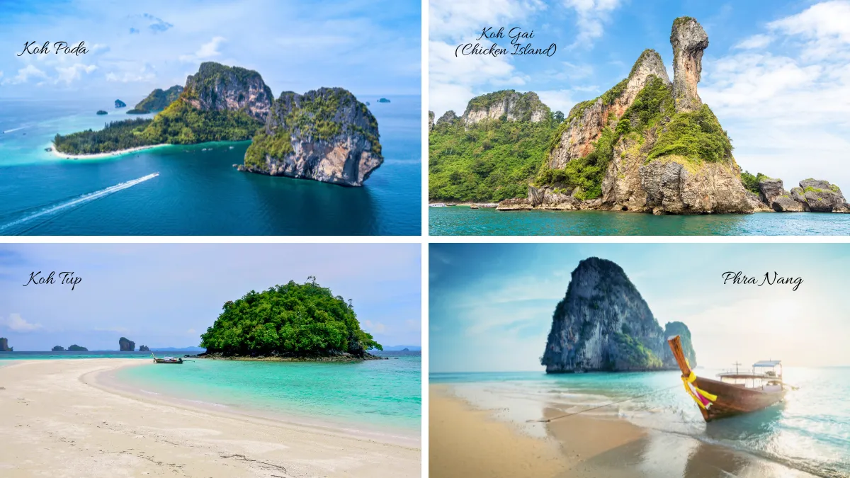 Koh Poda, Koh Gai, Koh Tup, and Phra Nang Krabi Thailand