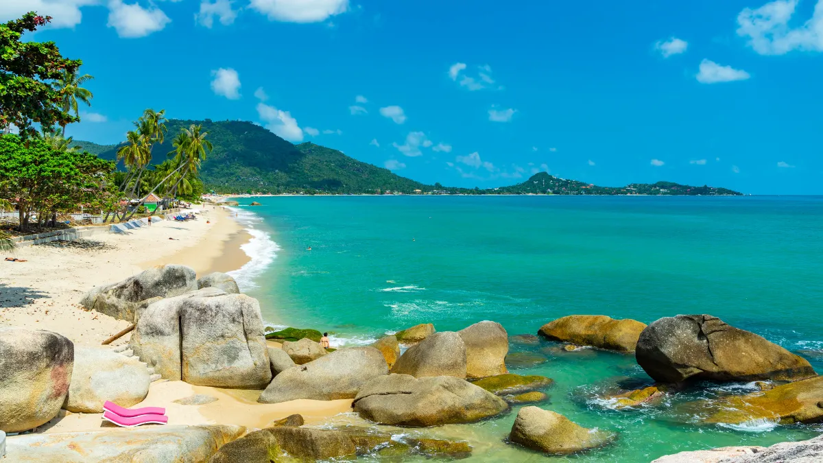 Lamai Beach in Koh Samui island Thailand