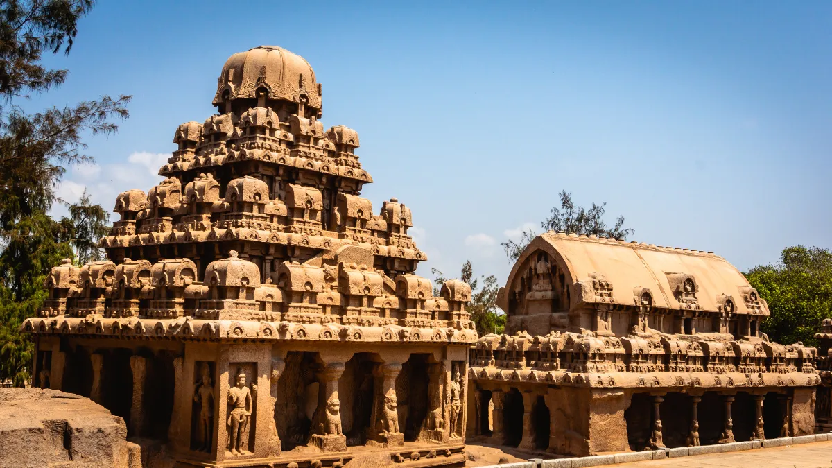 Monolithic Five Rathas - UNESCO World Heritage Site , Great South Indian architecture, Tamil Nadu, Mamallapuram or Mahabalipuram