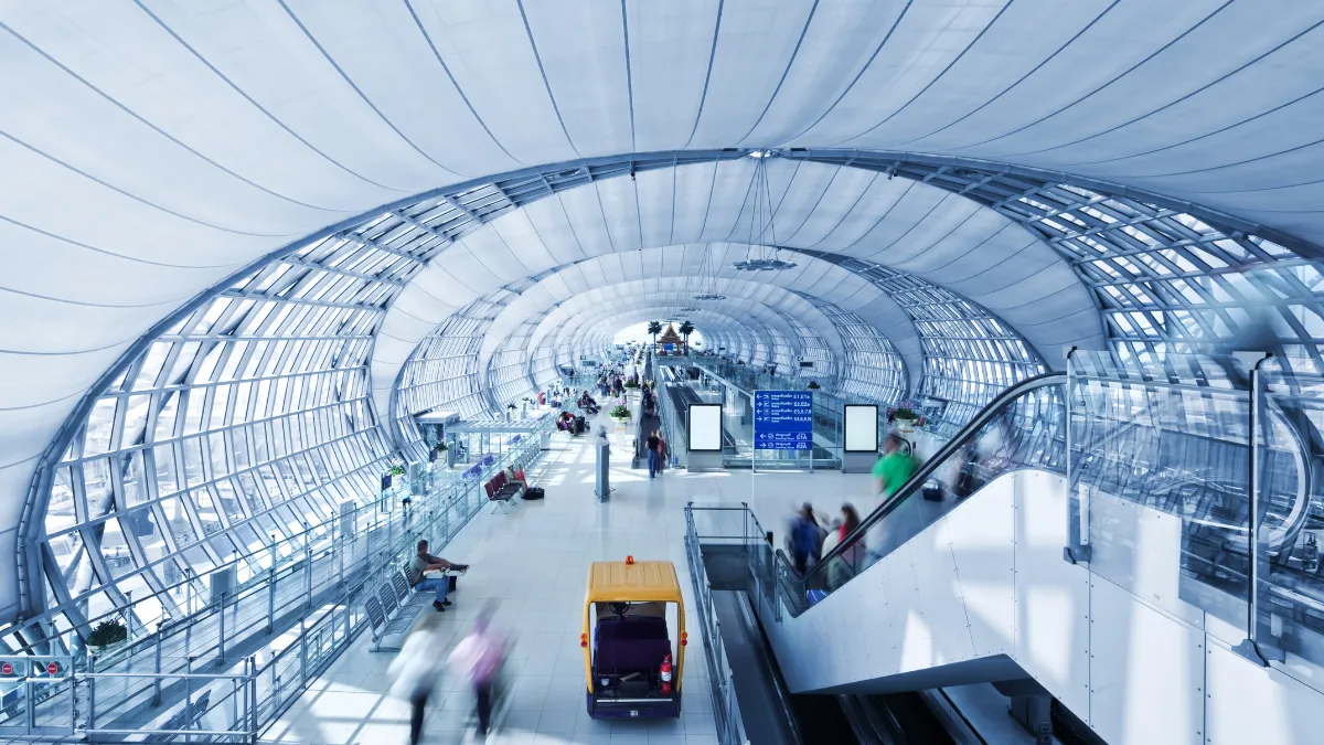 Terminal of Suvarnabhumi Airport in Bangkok, Thailand