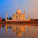 The iconic Taj Mahal at Dusk
