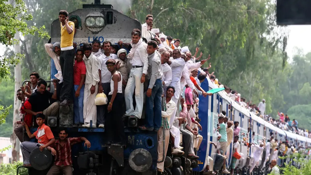 Train commuters India
