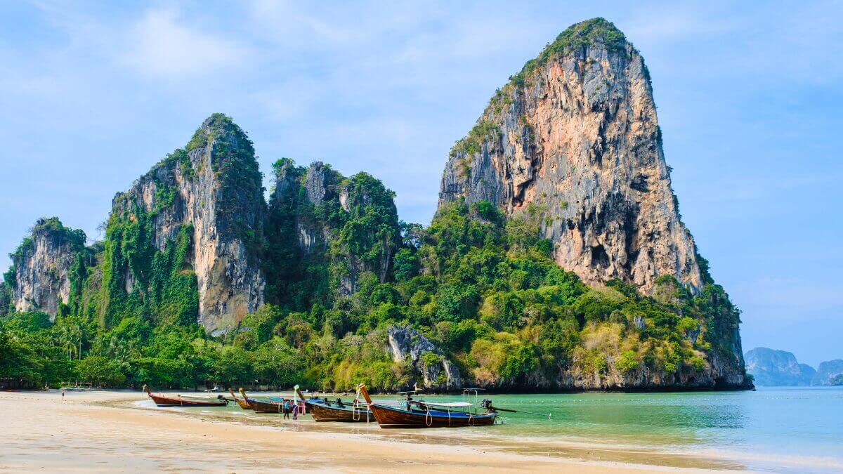 Tropical Railay Beach Krabi Thailand