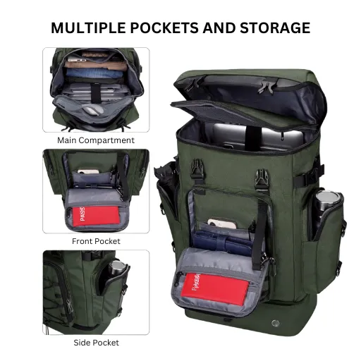 WITZMAN Travel Backpack multiple pockets