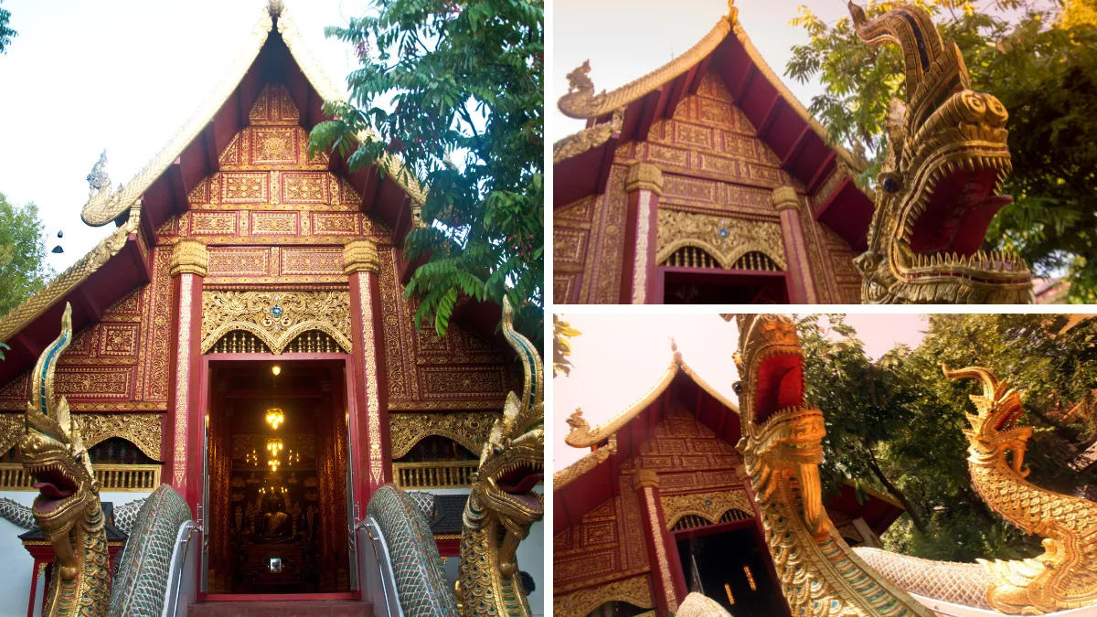 Wat Phra Kaew is famous throughout Thailand as the original home of the translucent green Buddha