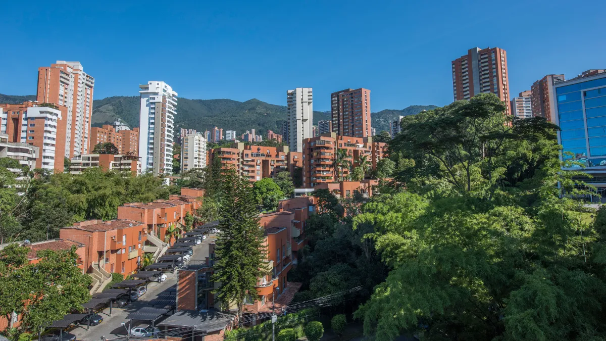landscape of the Poblado in Medellin