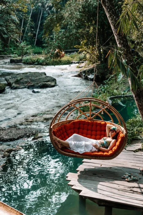 relaxing at Bambu Indah