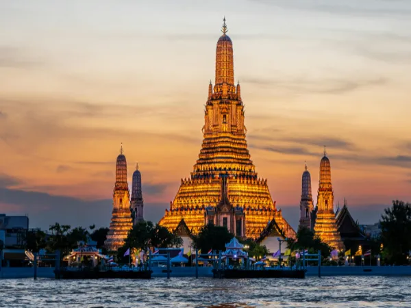 temples and river