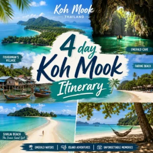 4-day Koh Mook itinerary with Fisherman’s Village, Emerald Cave, Farang Beach, and Sivalai Beach