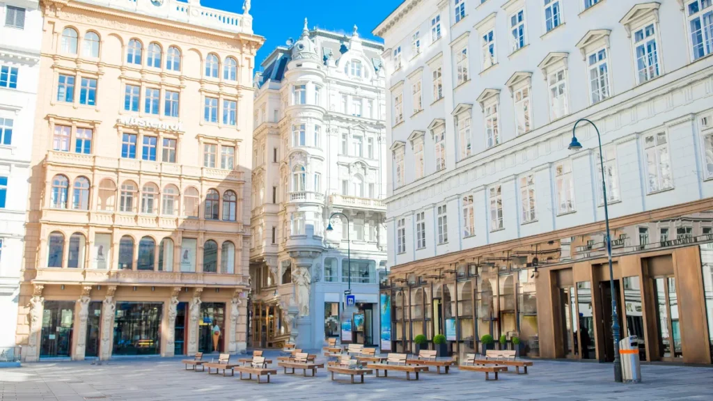 Beautiful Architecture in the Old City in Vienna