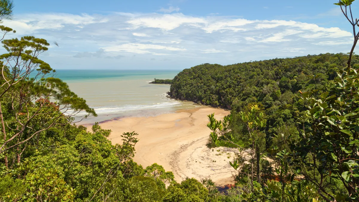 Looking down at the bay in Bako National Park Sarawak