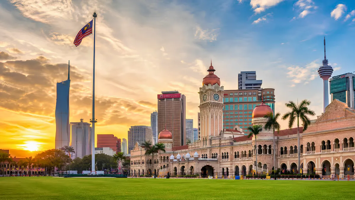 Merdeka Square and the Independence Flagpole in front of the Sultan Abdul Samad Building