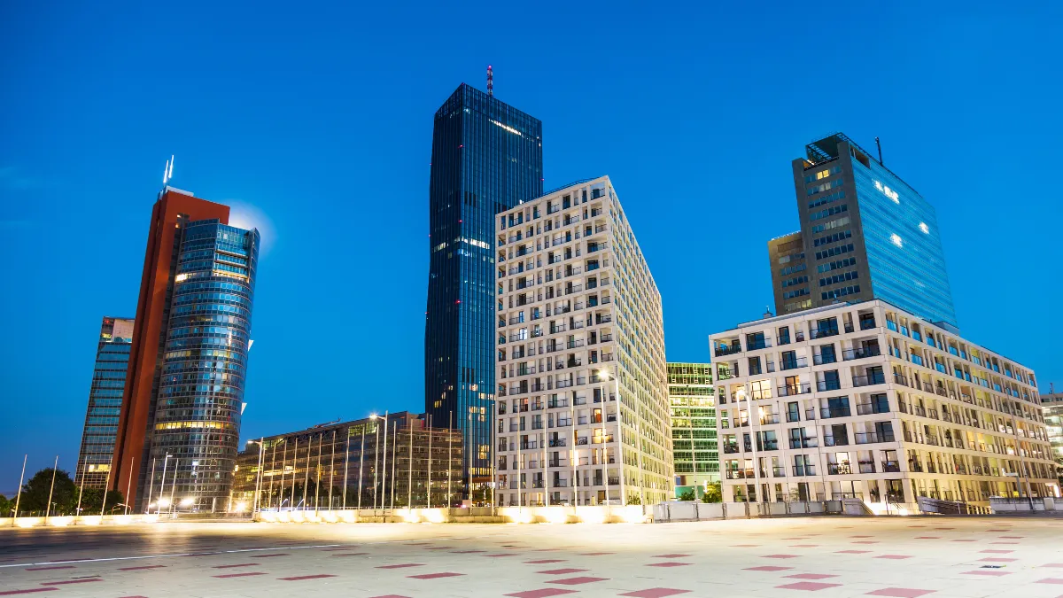 Skyscrapers and Modern Architecture in Vienna Austria