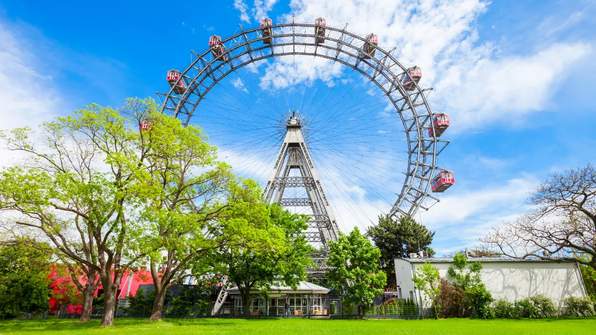 The Prater and Giant Ferris Wheel, Vienna Austria