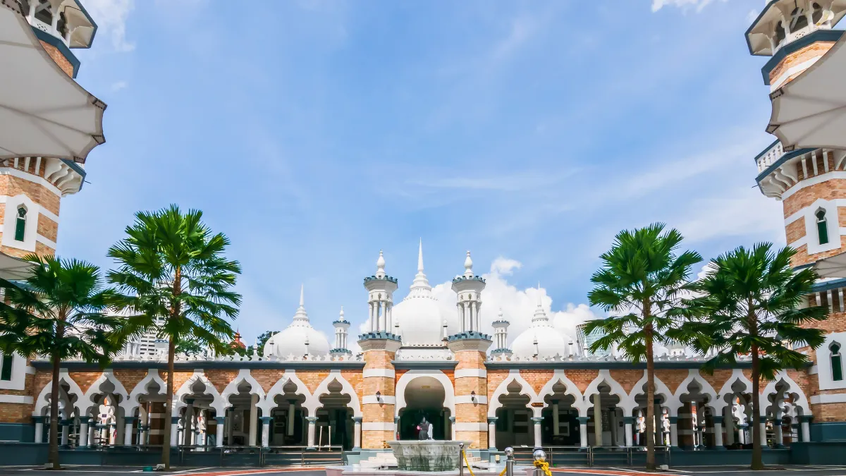 View of Masjid Jamek Sultan Adul Samad Mosque Kuala Lumpur