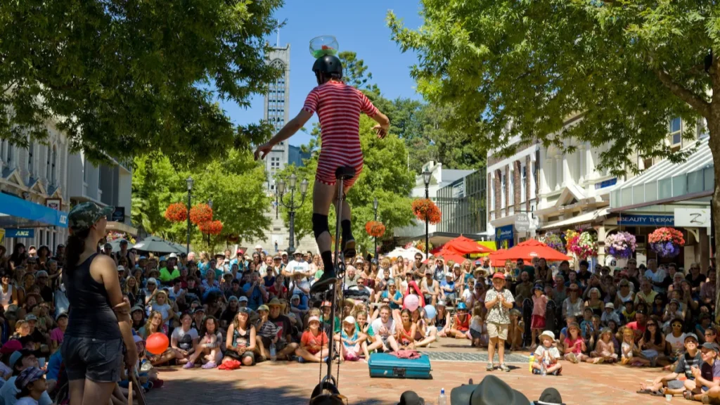 Performance Art on Trafalgar street, Nelson