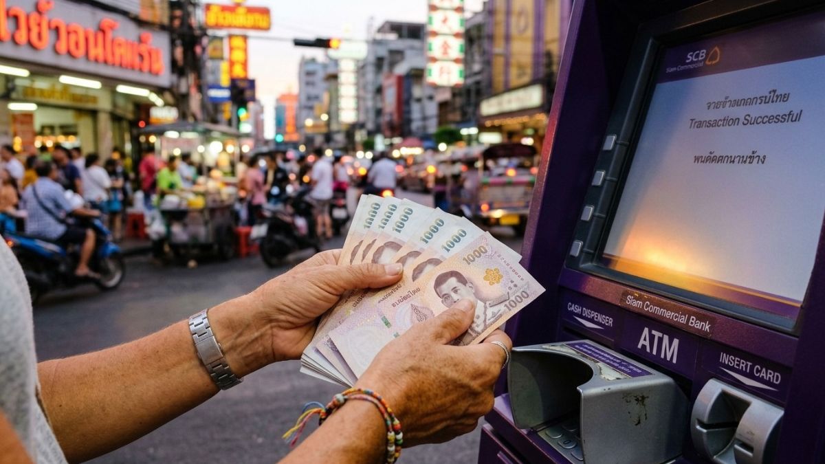 Counting money at ATM