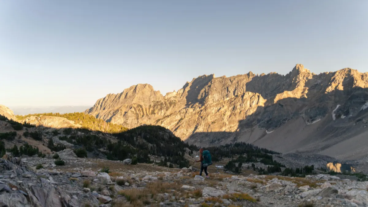 High Alpine hiking in Grand Teton National Park