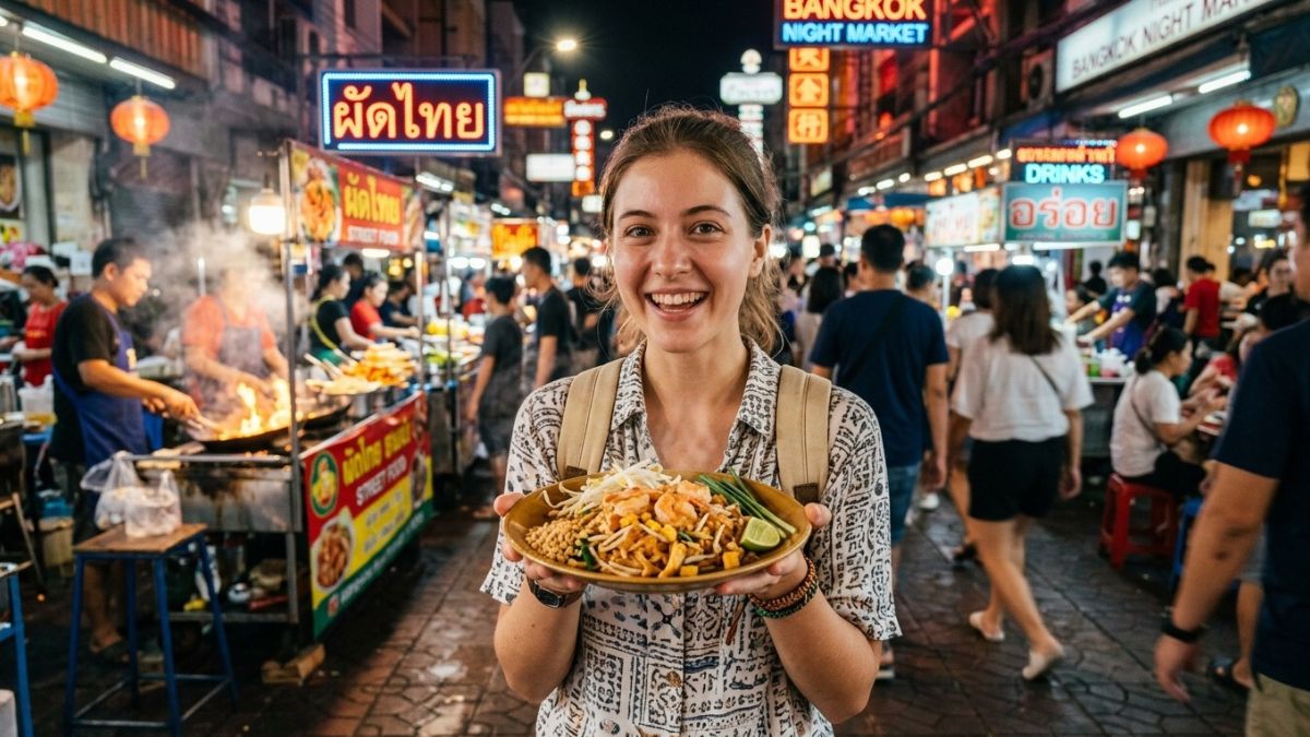 Jenny and street food plate